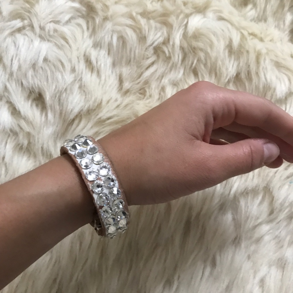 Alan Scott Designs Swarovski Leather Cuff